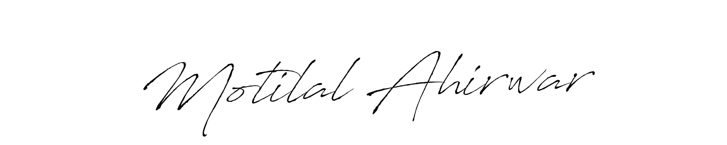 Design your own signature with our free online signature maker. With this signature software, you can create a handwritten (Antro_Vectra) signature for name Motilal Ahirwar. Motilal Ahirwar signature style 6 images and pictures png