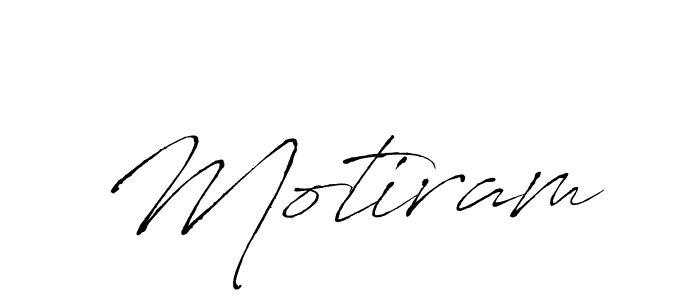 Design your own signature with our free online signature maker. With this signature software, you can create a handwritten (Antro_Vectra) signature for name Motiram. Motiram signature style 6 images and pictures png
