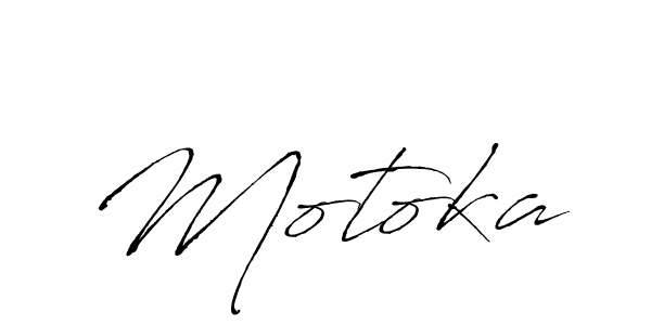 Use a signature maker to create a handwritten signature online. With this signature software, you can design (Antro_Vectra) your own signature for name Motoka. Motoka signature style 6 images and pictures png