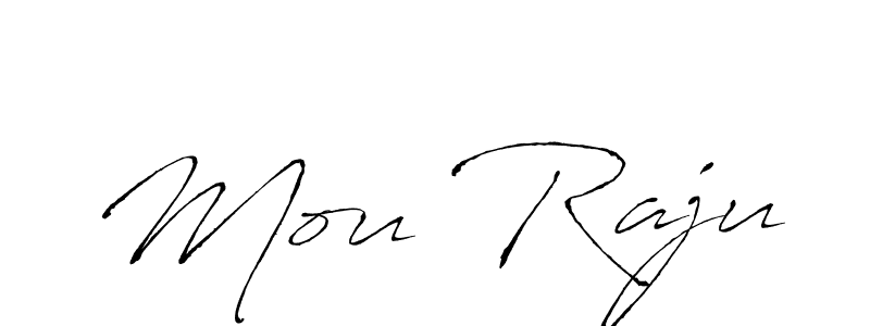 How to make Mou Raju signature? Antro_Vectra is a professional autograph style. Create handwritten signature for Mou Raju name. Mou Raju signature style 6 images and pictures png