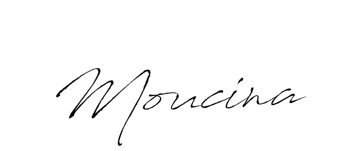 Design your own signature with our free online signature maker. With this signature software, you can create a handwritten (Antro_Vectra) signature for name Moucina. Moucina signature style 6 images and pictures png