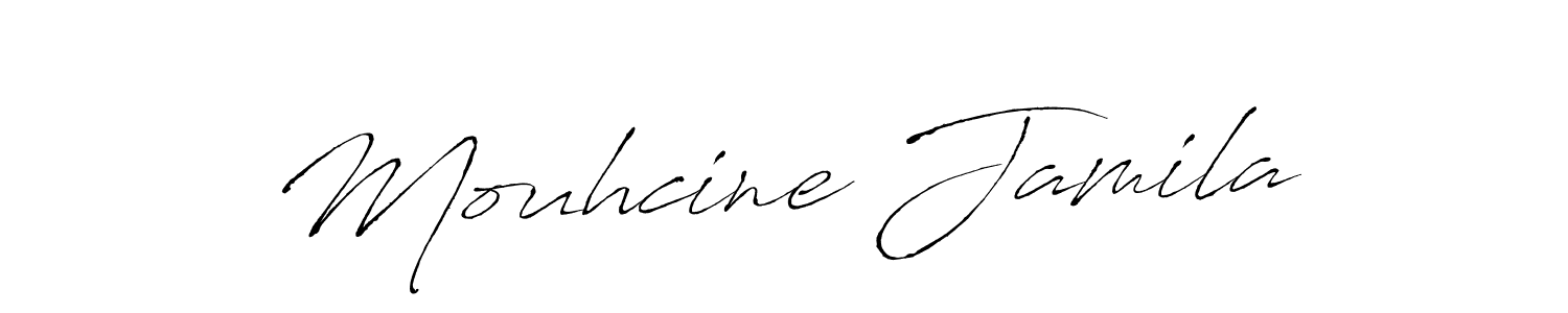 Use a signature maker to create a handwritten signature online. With this signature software, you can design (Antro_Vectra) your own signature for name Mouhcine Jamila. Mouhcine Jamila signature style 6 images and pictures png