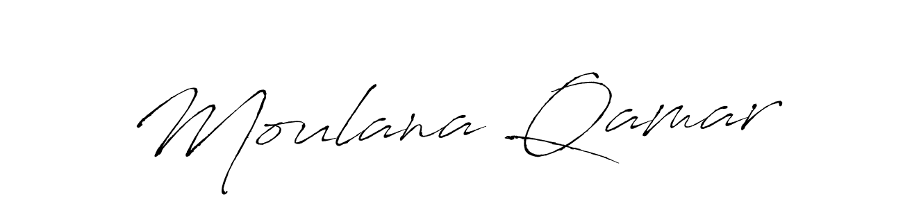 The best way (Antro_Vectra) to make a short signature is to pick only two or three words in your name. The name Moulana Qamar include a total of six letters. For converting this name. Moulana Qamar signature style 6 images and pictures png