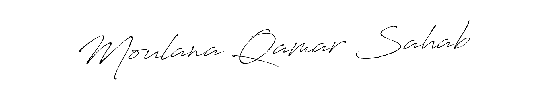 Create a beautiful signature design for name Moulana Qamar Sahab. With this signature (Antro_Vectra) fonts, you can make a handwritten signature for free. Moulana Qamar Sahab signature style 6 images and pictures png