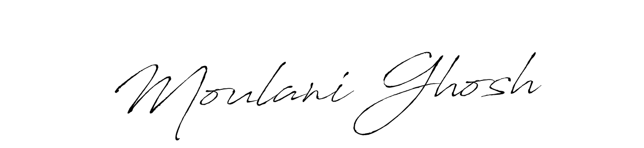 It looks lik you need a new signature style for name Moulani Ghosh. Design unique handwritten (Antro_Vectra) signature with our free signature maker in just a few clicks. Moulani Ghosh signature style 6 images and pictures png