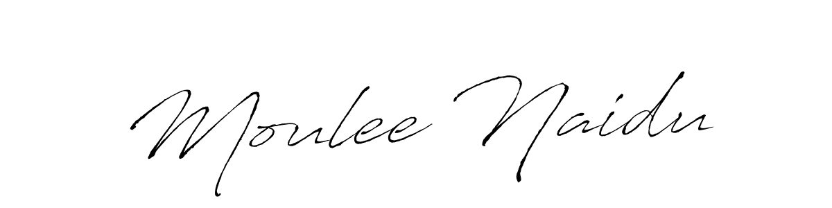 Design your own signature with our free online signature maker. With this signature software, you can create a handwritten (Antro_Vectra) signature for name Moulee Naidu. Moulee Naidu signature style 6 images and pictures png
