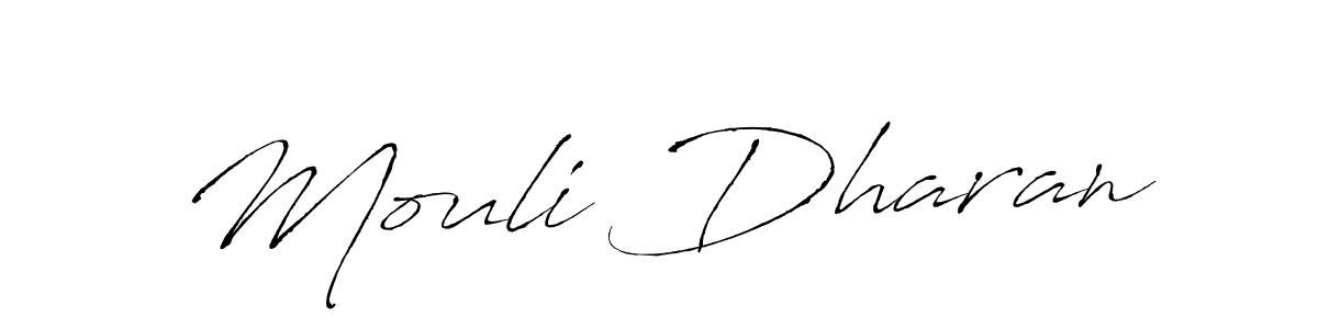 Design your own signature with our free online signature maker. With this signature software, you can create a handwritten (Antro_Vectra) signature for name Mouli Dharan. Mouli Dharan signature style 6 images and pictures png