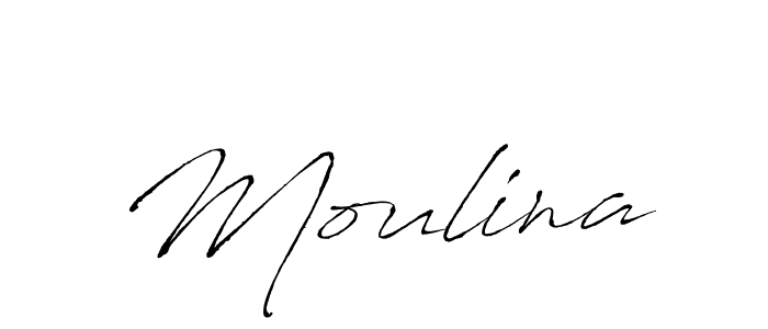 How to make Moulina signature? Antro_Vectra is a professional autograph style. Create handwritten signature for Moulina name. Moulina signature style 6 images and pictures png