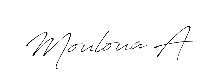 if you are searching for the best signature style for your name Mouloua A. so please give up your signature search. here we have designed multiple signature styles  using Antro_Vectra. Mouloua A signature style 6 images and pictures png