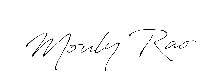 Use a signature maker to create a handwritten signature online. With this signature software, you can design (Antro_Vectra) your own signature for name Mouly Rao. Mouly Rao signature style 6 images and pictures png