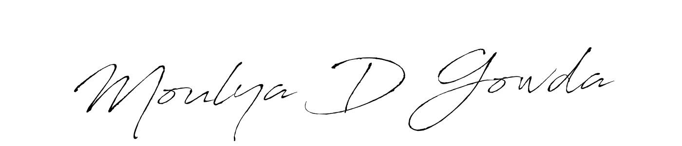 Make a beautiful signature design for name Moulya D Gowda. With this signature (Antro_Vectra) style, you can create a handwritten signature for free. Moulya D Gowda signature style 6 images and pictures png