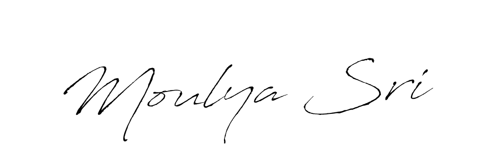 Use a signature maker to create a handwritten signature online. With this signature software, you can design (Antro_Vectra) your own signature for name Moulya Sri. Moulya Sri signature style 6 images and pictures png