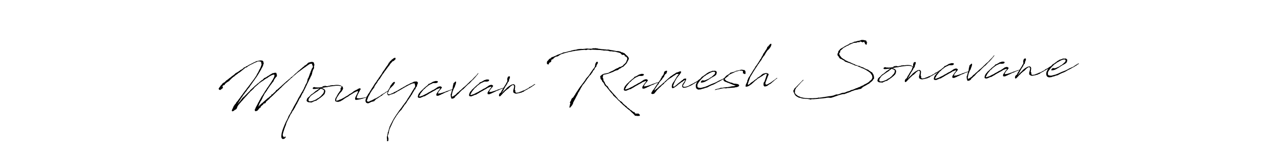 Also You can easily find your signature by using the search form. We will create Moulyavan Ramesh Sonavane name handwritten signature images for you free of cost using Antro_Vectra sign style. Moulyavan Ramesh Sonavane signature style 6 images and pictures png