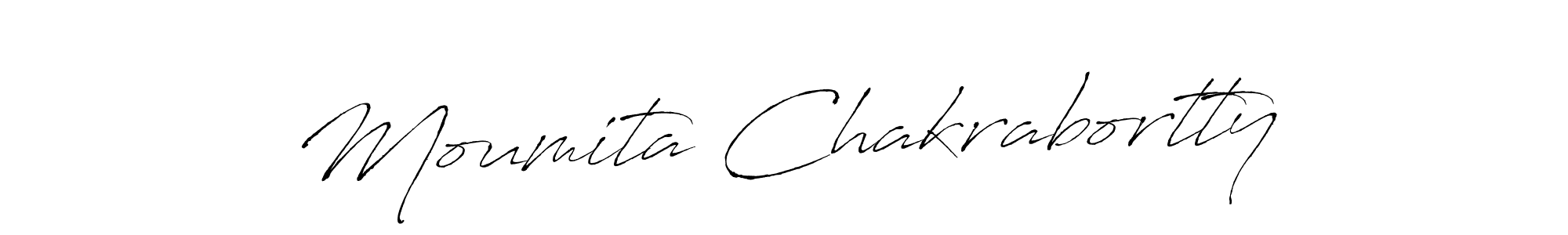 Make a beautiful signature design for name Moumita Chakrabortty. With this signature (Antro_Vectra) style, you can create a handwritten signature for free. Moumita Chakrabortty signature style 6 images and pictures png