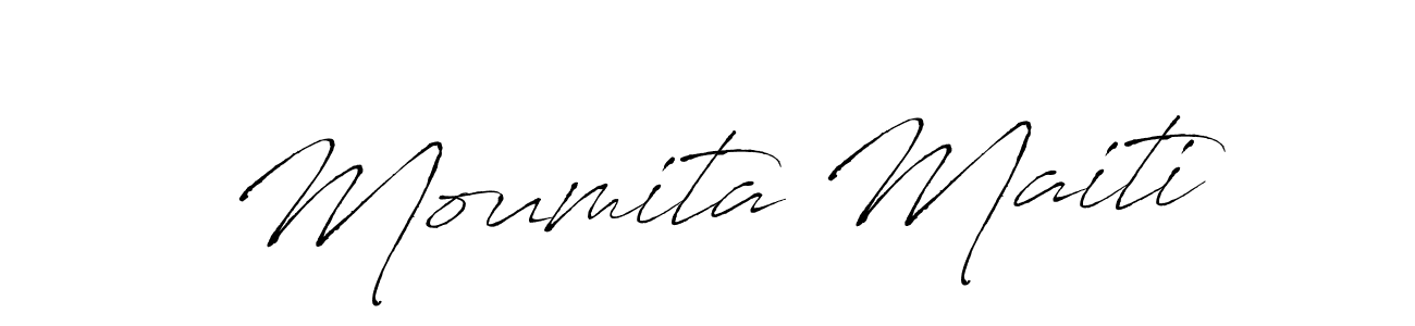How to make Moumita Maiti name signature. Use Antro_Vectra style for creating short signs online. This is the latest handwritten sign. Moumita Maiti signature style 6 images and pictures png