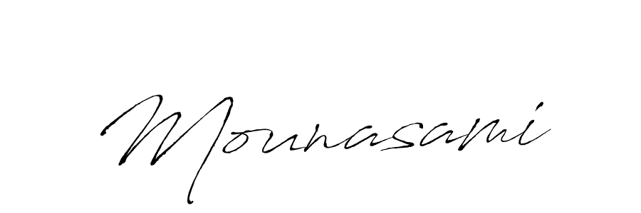 You should practise on your own different ways (Antro_Vectra) to write your name (Mounasami) in signature. don't let someone else do it for you. Mounasami signature style 6 images and pictures png