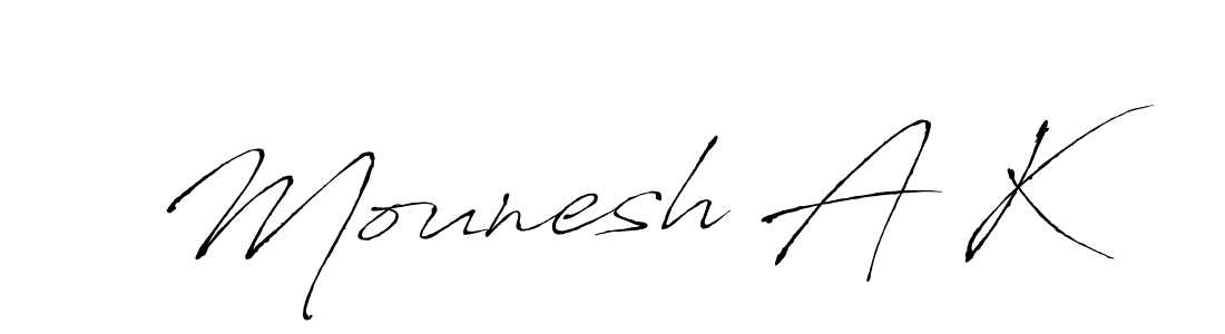 Make a beautiful signature design for name Mounesh A K. Use this online signature maker to create a handwritten signature for free. Mounesh A K signature style 6 images and pictures png