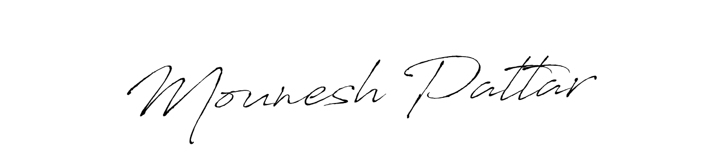 Design your own signature with our free online signature maker. With this signature software, you can create a handwritten (Antro_Vectra) signature for name Mounesh Pattar. Mounesh Pattar signature style 6 images and pictures png