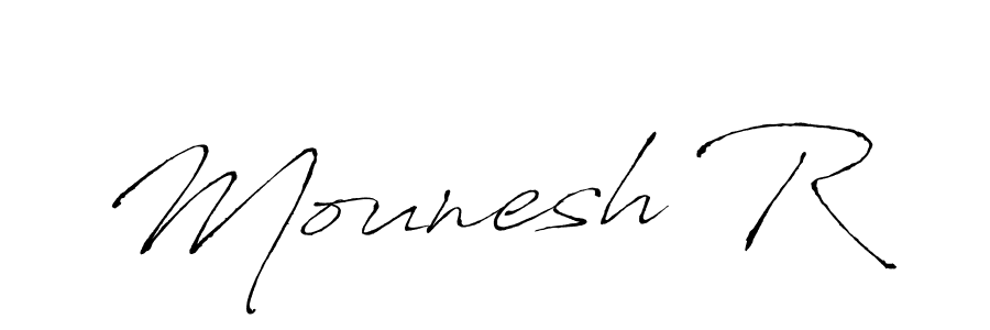 This is the best signature style for the Mounesh R name. Also you like these signature font (Antro_Vectra). Mix name signature. Mounesh R signature style 6 images and pictures png