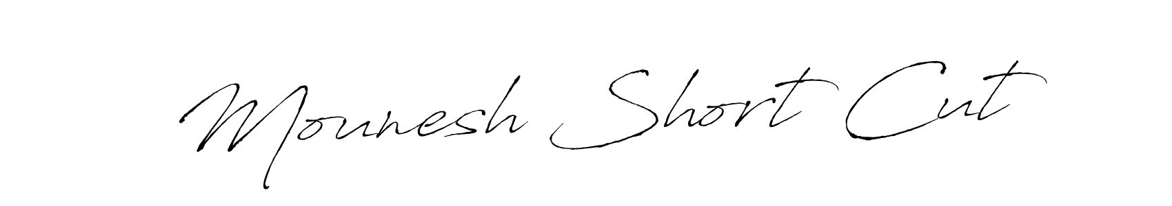 Also we have Mounesh Short Cut name is the best signature style. Create professional handwritten signature collection using Antro_Vectra autograph style. Mounesh Short Cut signature style 6 images and pictures png