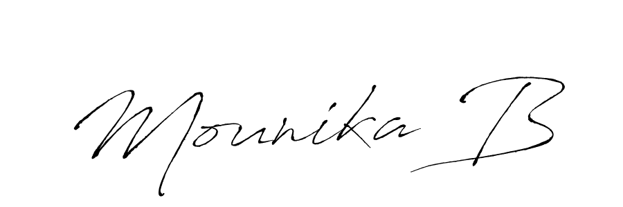 Make a beautiful signature design for name Mounika B. Use this online signature maker to create a handwritten signature for free. Mounika B signature style 6 images and pictures png