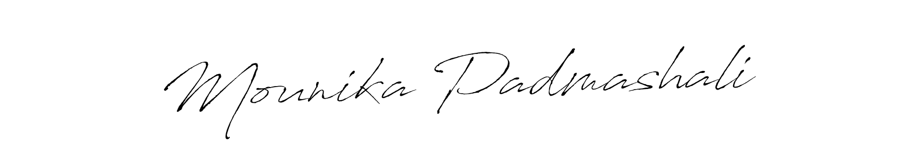 if you are searching for the best signature style for your name Mounika Padmashali. so please give up your signature search. here we have designed multiple signature styles  using Antro_Vectra. Mounika Padmashali signature style 6 images and pictures png