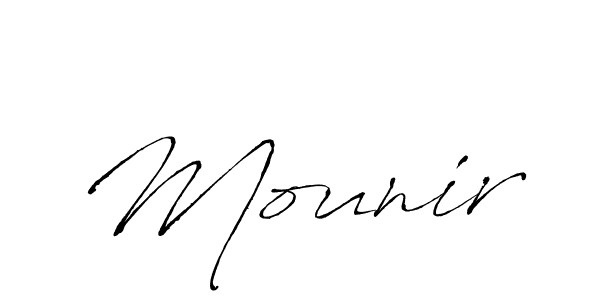 Make a short Mounir signature style. Manage your documents anywhere anytime using Antro_Vectra. Create and add eSignatures, submit forms, share and send files easily. Mounir signature style 6 images and pictures png