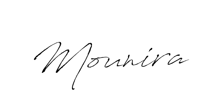 if you are searching for the best signature style for your name Mounira. so please give up your signature search. here we have designed multiple signature styles  using Antro_Vectra. Mounira signature style 6 images and pictures png