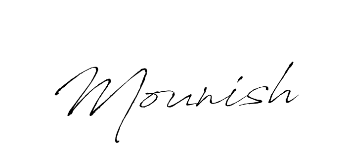 Make a beautiful signature design for name Mounish. Use this online signature maker to create a handwritten signature for free. Mounish signature style 6 images and pictures png