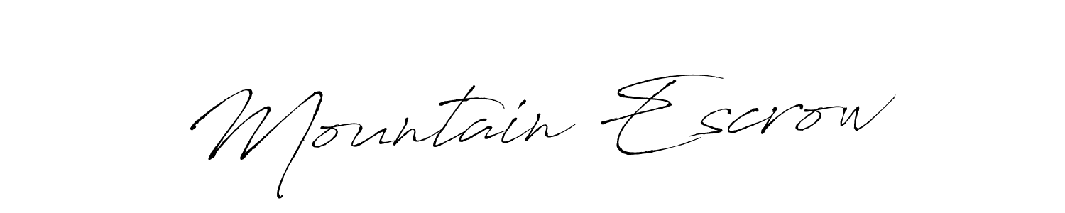 Mountain Escrow stylish signature style. Best Handwritten Sign (Antro_Vectra) for my name. Handwritten Signature Collection Ideas for my name Mountain Escrow. Mountain Escrow signature style 6 images and pictures png