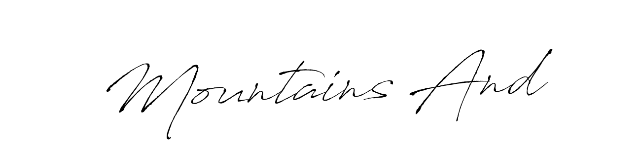 if you are searching for the best signature style for your name Mountains And. so please give up your signature search. here we have designed multiple signature styles  using Antro_Vectra. Mountains And signature style 6 images and pictures png