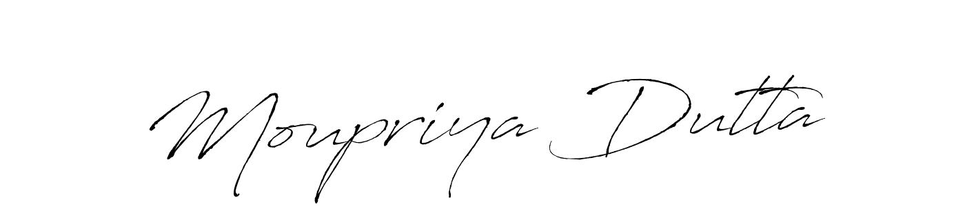 How to make Moupriya Dutta name signature. Use Antro_Vectra style for creating short signs online. This is the latest handwritten sign. Moupriya Dutta signature style 6 images and pictures png