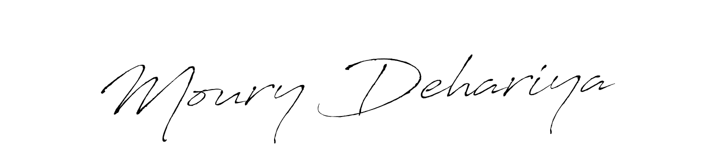 Use a signature maker to create a handwritten signature online. With this signature software, you can design (Antro_Vectra) your own signature for name Moury Dehariya. Moury Dehariya signature style 6 images and pictures png