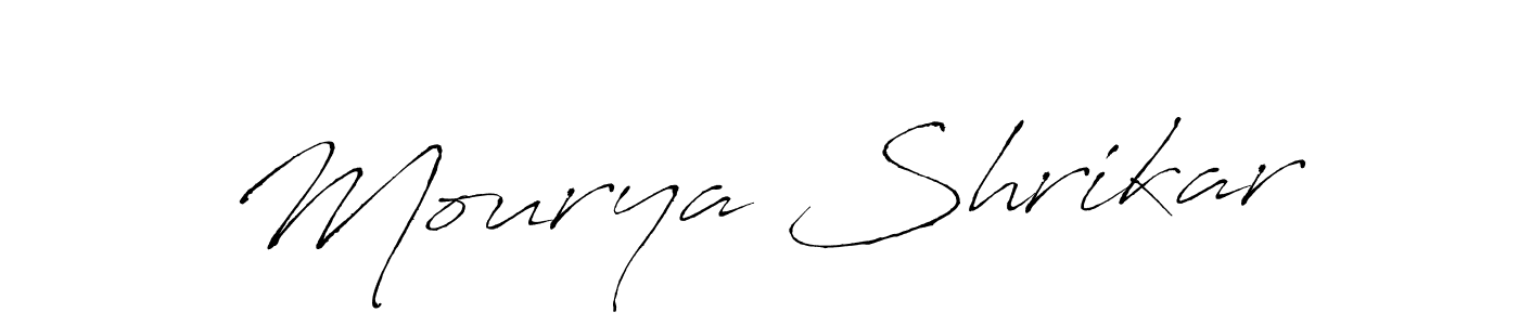 if you are searching for the best signature style for your name Mourya Shrikar. so please give up your signature search. here we have designed multiple signature styles  using Antro_Vectra. Mourya Shrikar signature style 6 images and pictures png
