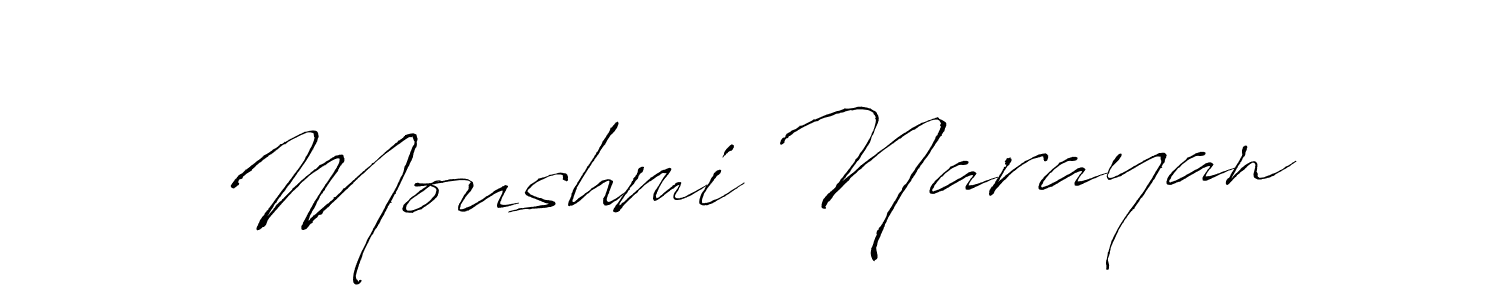 Similarly Antro_Vectra is the best handwritten signature design. Signature creator online .You can use it as an online autograph creator for name Moushmi Narayan. Moushmi Narayan signature style 6 images and pictures png