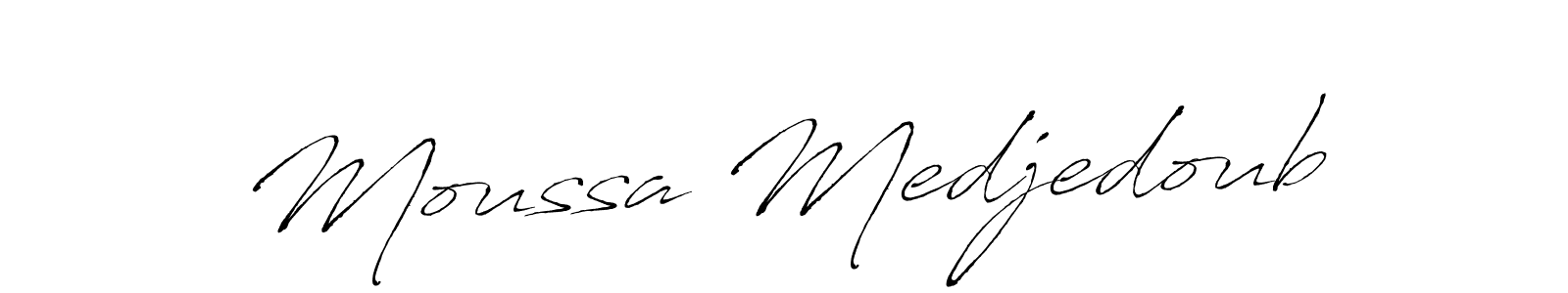 Also You can easily find your signature by using the search form. We will create Moussa Medjedoub name handwritten signature images for you free of cost using Antro_Vectra sign style. Moussa Medjedoub signature style 6 images and pictures png