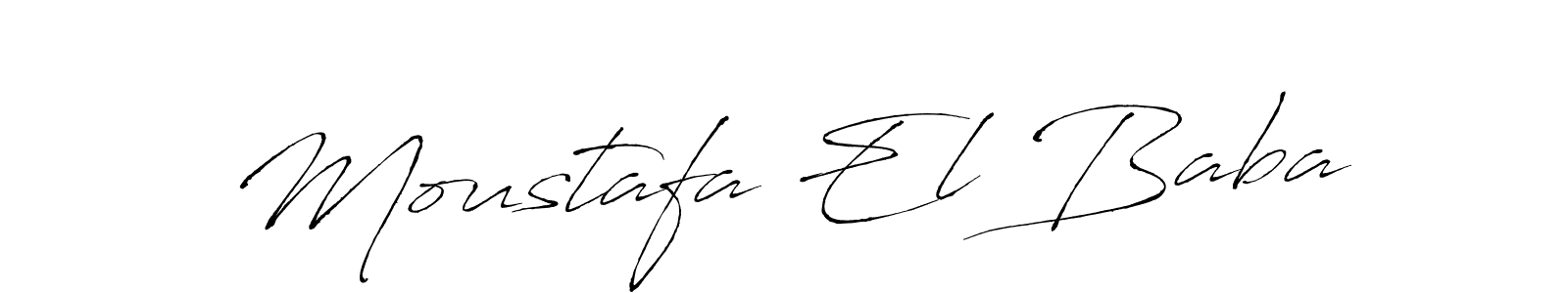 Make a beautiful signature design for name Moustafa El Baba. With this signature (Antro_Vectra) style, you can create a handwritten signature for free. Moustafa El Baba signature style 6 images and pictures png