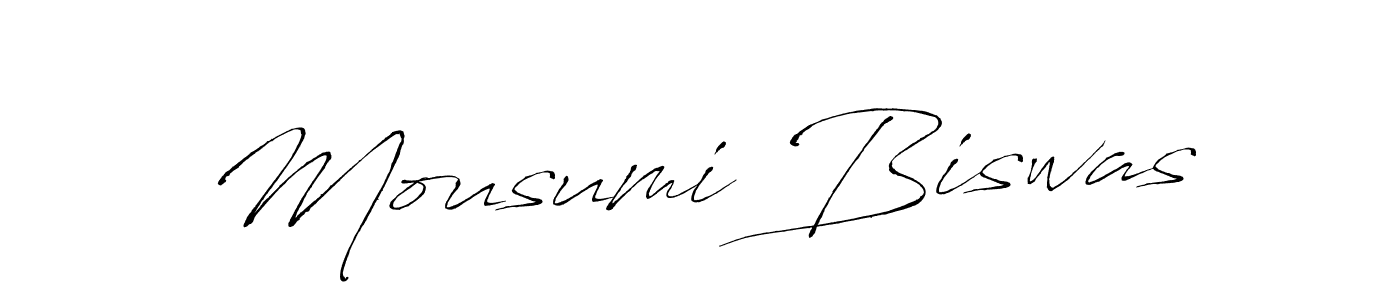 How to make Mousumi Biswas name signature. Use Antro_Vectra style for creating short signs online. This is the latest handwritten sign. Mousumi Biswas signature style 6 images and pictures png