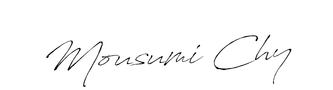 How to make Mousumi Chy name signature. Use Antro_Vectra style for creating short signs online. This is the latest handwritten sign. Mousumi Chy signature style 6 images and pictures png