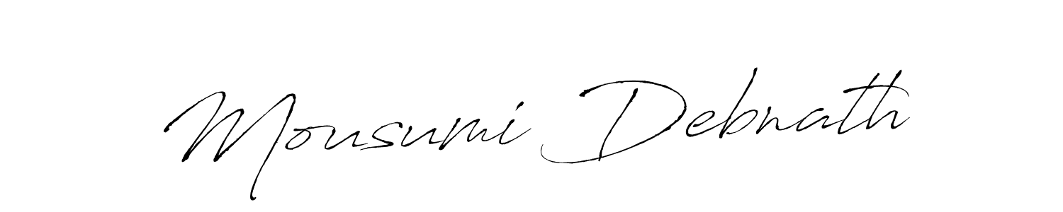 The best way (Antro_Vectra) to make a short signature is to pick only two or three words in your name. The name Mousumi Debnath include a total of six letters. For converting this name. Mousumi Debnath signature style 6 images and pictures png