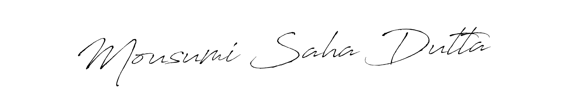 Make a beautiful signature design for name Mousumi Saha Dutta. With this signature (Antro_Vectra) style, you can create a handwritten signature for free. Mousumi Saha Dutta signature style 6 images and pictures png