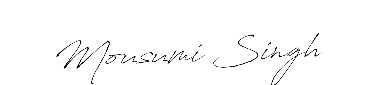 How to make Mousumi Singh signature? Antro_Vectra is a professional autograph style. Create handwritten signature for Mousumi Singh name. Mousumi Singh signature style 6 images and pictures png