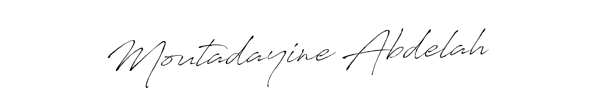 Moutadayine Abdelah stylish signature style. Best Handwritten Sign (Antro_Vectra) for my name. Handwritten Signature Collection Ideas for my name Moutadayine Abdelah. Moutadayine Abdelah signature style 6 images and pictures png