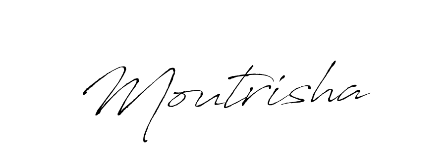 How to make Moutrisha signature? Antro_Vectra is a professional autograph style. Create handwritten signature for Moutrisha name. Moutrisha signature style 6 images and pictures png