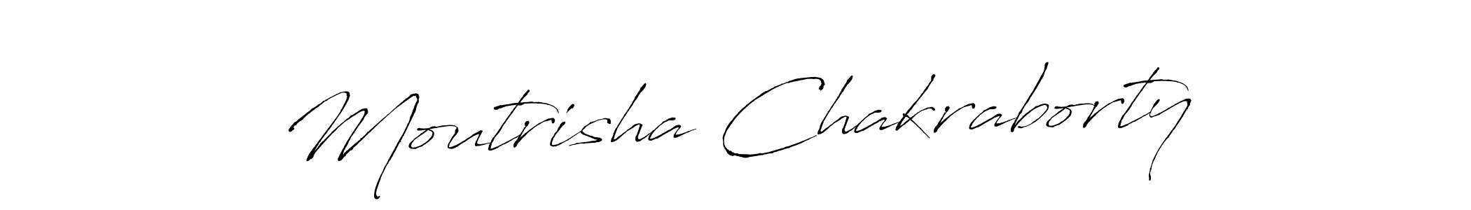 Antro_Vectra is a professional signature style that is perfect for those who want to add a touch of class to their signature. It is also a great choice for those who want to make their signature more unique. Get Moutrisha Chakraborty name to fancy signature for free. Moutrisha Chakraborty signature style 6 images and pictures png