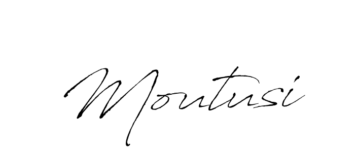 Create a beautiful signature design for name Moutusi. With this signature (Antro_Vectra) fonts, you can make a handwritten signature for free. Moutusi signature style 6 images and pictures png