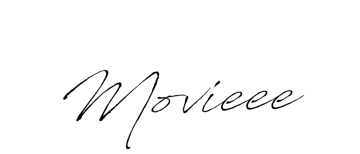 Make a beautiful signature design for name Movieee. With this signature (Antro_Vectra) style, you can create a handwritten signature for free. Movieee signature style 6 images and pictures png