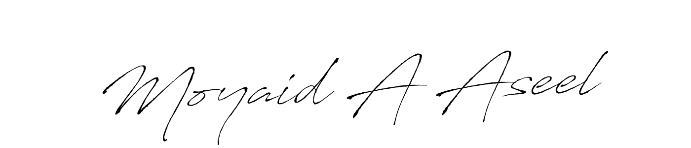 Create a beautiful signature design for name Moyaid A Aseel. With this signature (Antro_Vectra) fonts, you can make a handwritten signature for free. Moyaid A Aseel signature style 6 images and pictures png