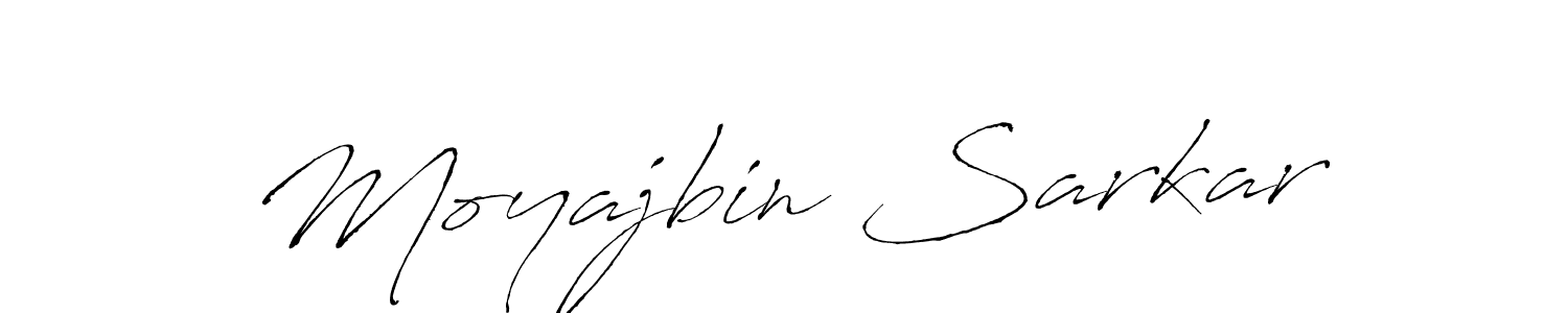 How to make Moyajbin Sarkar name signature. Use Antro_Vectra style for creating short signs online. This is the latest handwritten sign. Moyajbin Sarkar signature style 6 images and pictures png