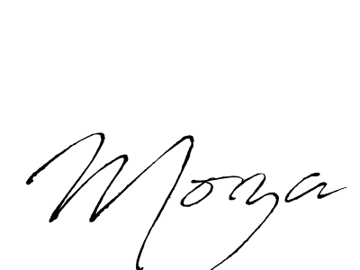 Moza stylish signature style. Best Handwritten Sign (Antro_Vectra) for my name. Handwritten Signature Collection Ideas for my name Moza. Moza signature style 6 images and pictures png